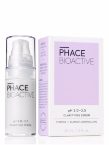 Phace Bioactive Clarifying Serum 1 oz - Dual-functioning, oil free serum with Salicylic Acid and LHA for blemish-prone and aging skin for clogged pores, excess sebum, scars and reduces fine lines, uneven skin tone. Dioic Acid is used to fade discolorations and acne scars without stripping skin's ph; for all skin types. www.phacebioactive.com