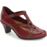 Rockport Cobb Hill Marilyn T Strap in wine - streamline design for comfort with forefoot flexibility, supported out sole and foam footbed to walk in heels for hours and feel your in flip flops. www.rockport.com 