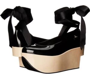 holiday-gift-guide-2016-melissaVivienne Westwood Anglomania + Melissa Rocking Horse Women's Shoe - Super cool, sexy and original with Rocking Horse wedges, Recycled PVC upper in black or red |FashionsDigest