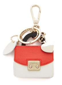 Furla Metropolis Keychain - Own a miniature Furla bag with this playful, leather saffiano leather Furla keychain. fashionsdigest.com